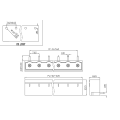 Plugue lateral de pitch de 7,62 mm com vedação de cotovelo e conector feminino